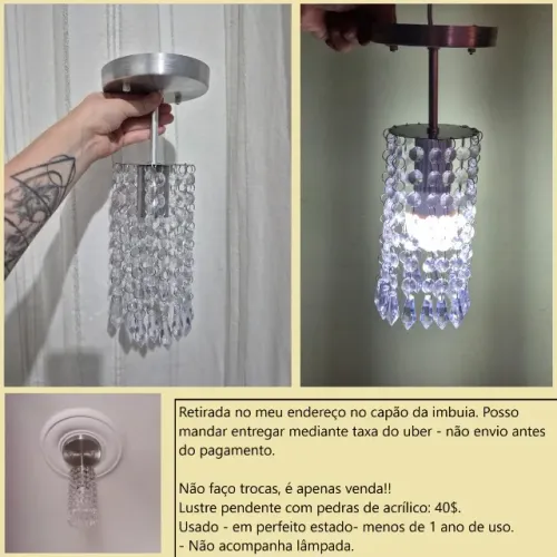Lustre pendente, perfeito estado
