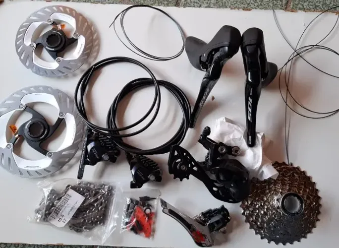 Grupo Shimano 105 12v Hidráulico Completo Novo (R7120) + Discos Ultegra