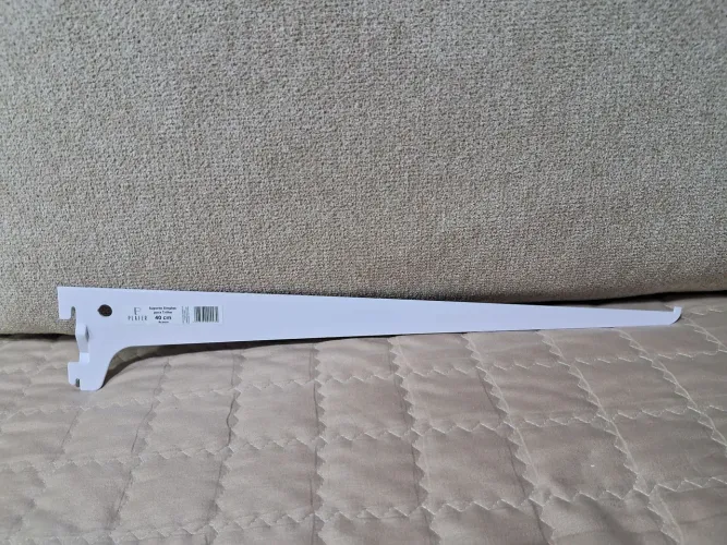 Kit 12 suportes p/ trilho 40 cm branco