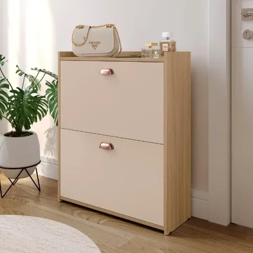 Sapateira Vertical 2 Gavetas Basculante Hanover/Fendi