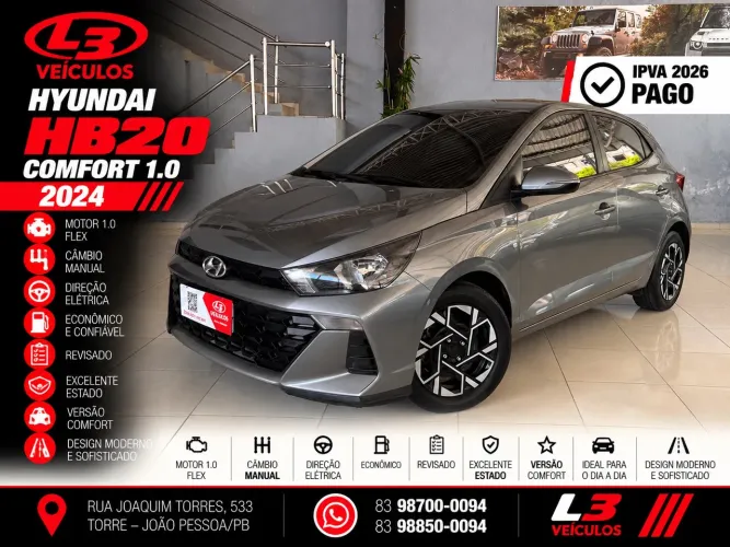 Hyundai HB20 Comfort 1.0 Flex 12V Mec. 2024