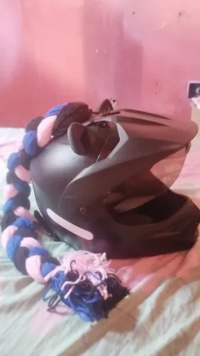 Capacete motocross viseira fumê Tork MX vison preto tamanho 58 personalizado