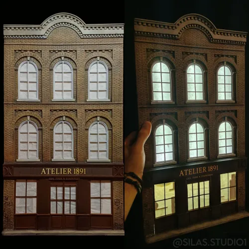 Diorama fachada vitoriana 1/18 "fragmentos urbanos"