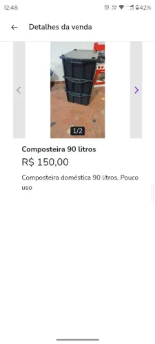Composteira 90 litros 38x50x66