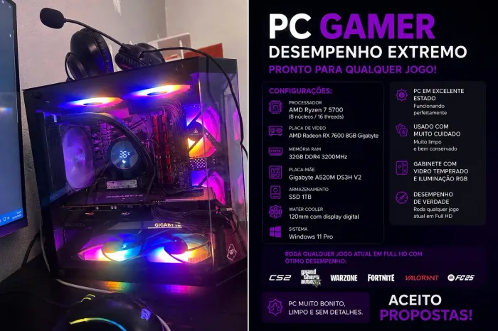 vendo pc gamer 
