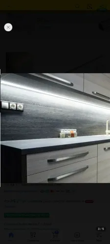 6m de Perfil de LED 45 graus sobrepor+ fita de led + 2 fontes