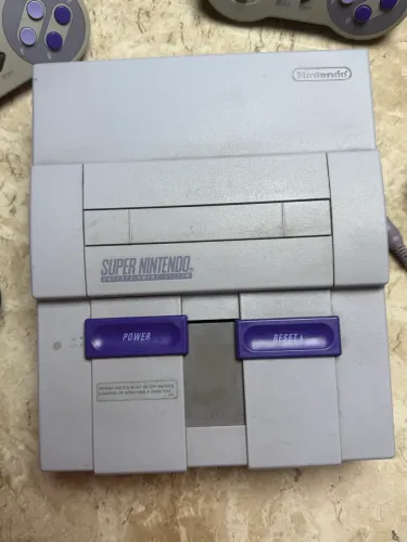 SUPER NINTENDO ORIGINAL AMERICANO + 2 CONTROLES E ACESSÓRIOS