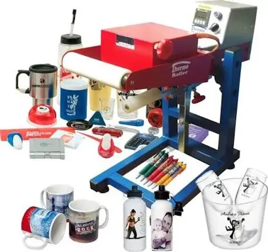 Prensa Thermo Roller 360 + Impressora HP Laser Color CP1025 + 100 copos LongDrinks