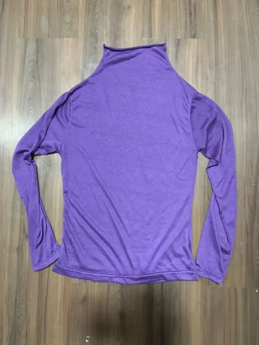 Blusa manga comprida roxa feminina M