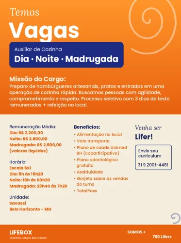Vagas auxiliar de cozinha