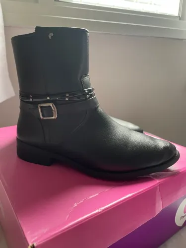 Bota Pampili Preta Cano Médio nº 35 | Seminova | Usada Apenas 2 Vezes