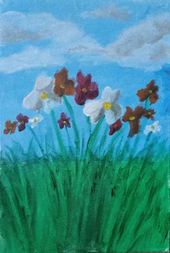 Quadro pintado à mão - Campo Florido