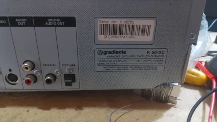 Dvd videoke gradiente k50-3c carrossel