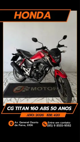 Honda titan 160 50 anos 2026 ,Zero Aceitamos cartões e Financiamento Bancário