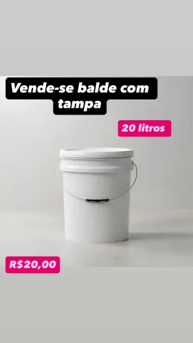 Kit de 3 Baldes com tampa 20 litros (NOVO)