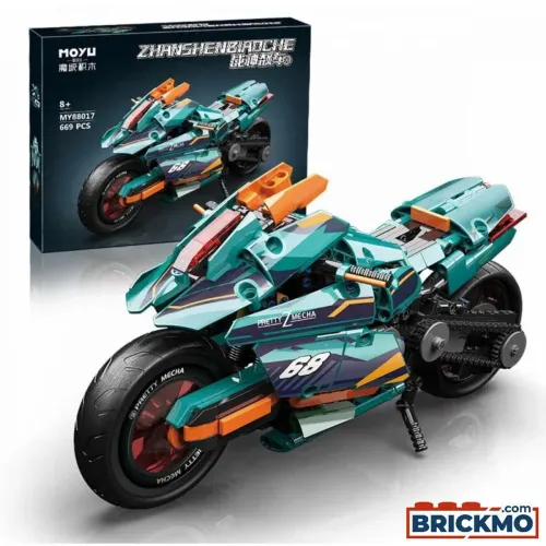 Loja Mundo - 669 peças 34cm Moyu Moto Cyber Pretty Z Mecha motorbike de lego imensa action