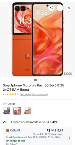 Celular moto razr 50