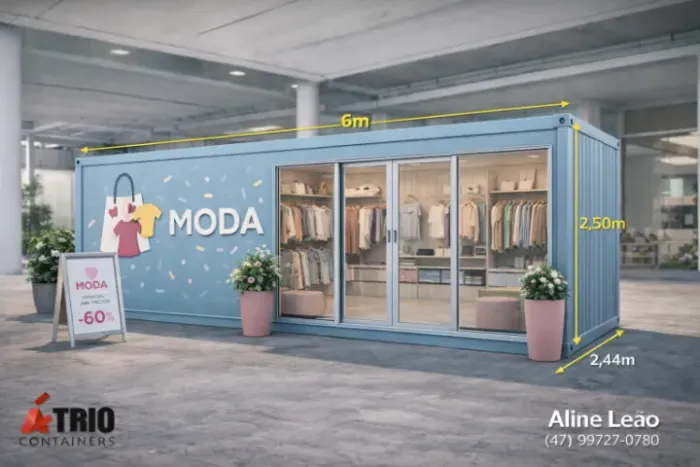 Container Modular 6 Metros - Estrutura Reforçada