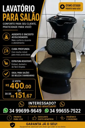 Lavatório para salão de beleza