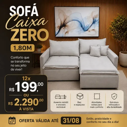 Sofá caixa zero