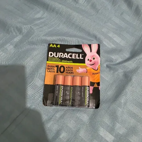 PILHA RECARREGÁVEL DURACELL AA 2500 mAH (Cartela Com 4 pilhas)