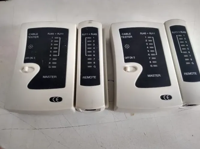 Testador De Cabos De Rede Lan Rj45 Rj11 Com Led Removível (02pçs)