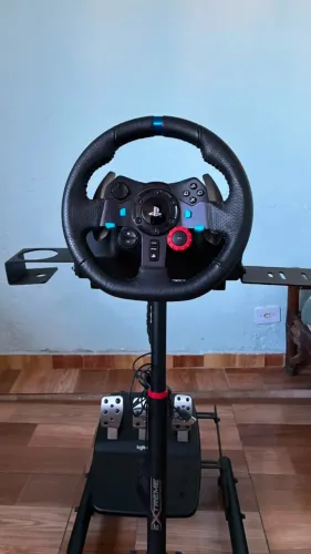 Volante e Pedal G29 + Suporte Cockpit Extreme SPRO V3 Preto