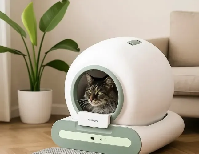 Caixa de areia inteligente para gatos