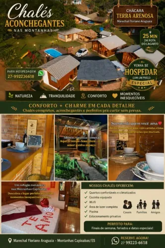 Araguaia Marechal Floriano, casa para temporada ou chalés aconchegantes