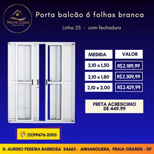 Porta balcao