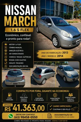 Nissan March S 1.6 16V Flex Fuel 5P 2014