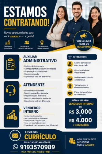 Vagas disponíveis!!