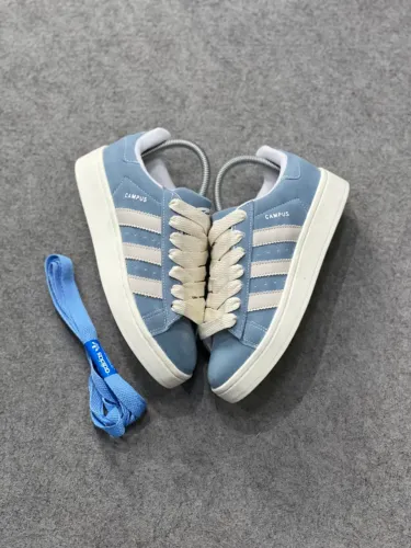 Tênis Adidas Campus 00 Premium Feminino Cor: Azul Bebê - Disponível 34 AO 39