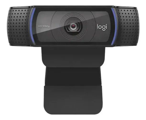 Webcam Câmera USB Logitech Full HD 1080p