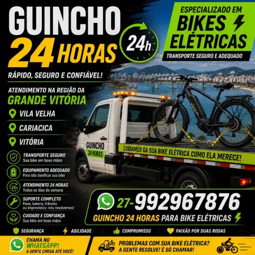 Serviço de Guincho para Bike Elétrica 24hrs