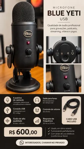 Microfone blue yeti