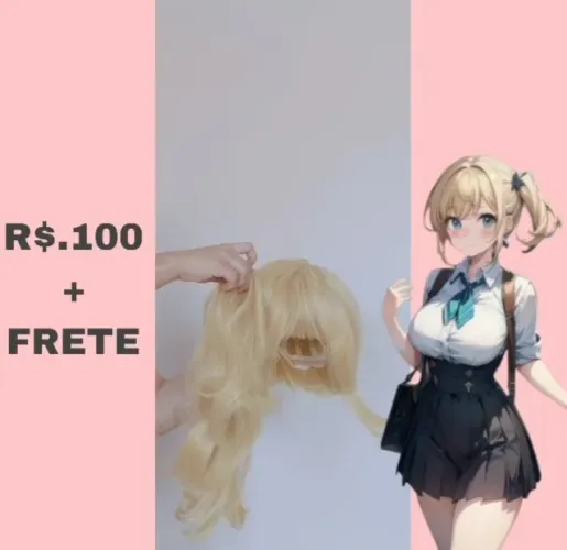 PERUCA COSPLAY LOIRA COM 1 PONY TAIL (PRESILIA DA PONY TAIL REMOVIDA POR QUEBRA)