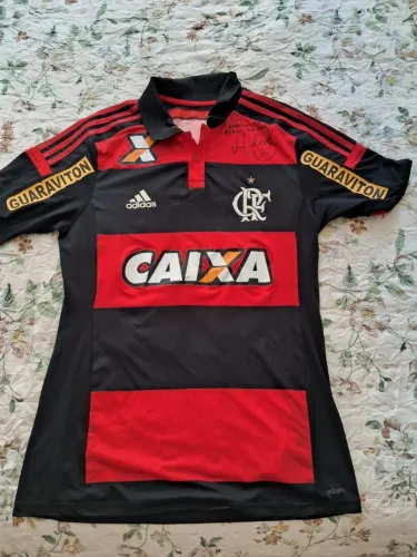 Camisa Flamengo I 2014 de jogo Alecgol de JOGO, usada por Alecssandro