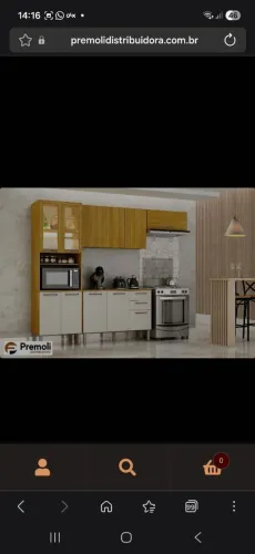 Cozinha Malta 2.66cm Cinamomo/Off Chf moveis