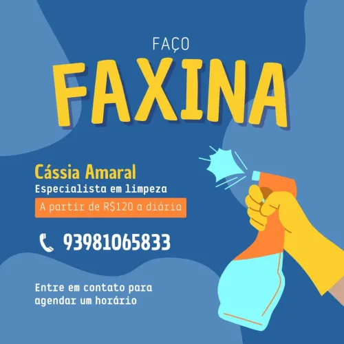 Faço faxina na diária 