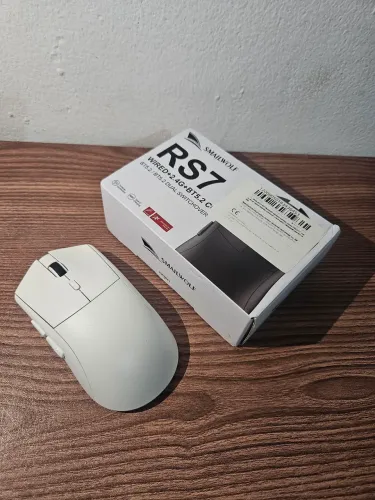 Mouse Smailwolf rs7 Branco Novo