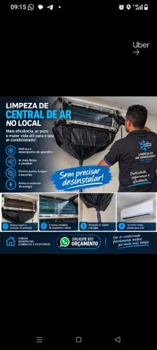 Limpeza de central de Ar até 18.000btus