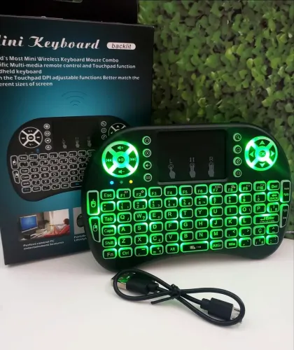 Teclado led controle tv box 