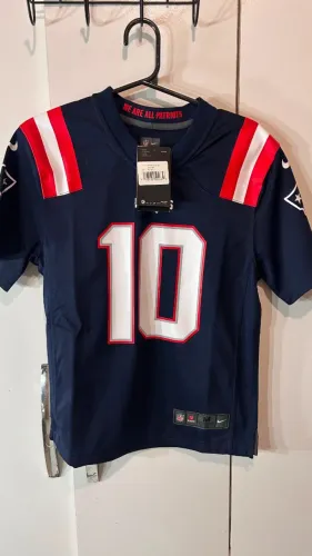 Camisa NLF New England Patriots Nike - Mac Jones #10 - Tam: Youth (Juvenil) M