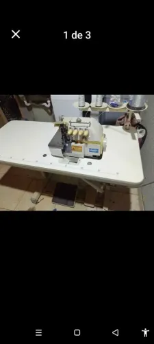 Máquina overlok ponto cadeia 