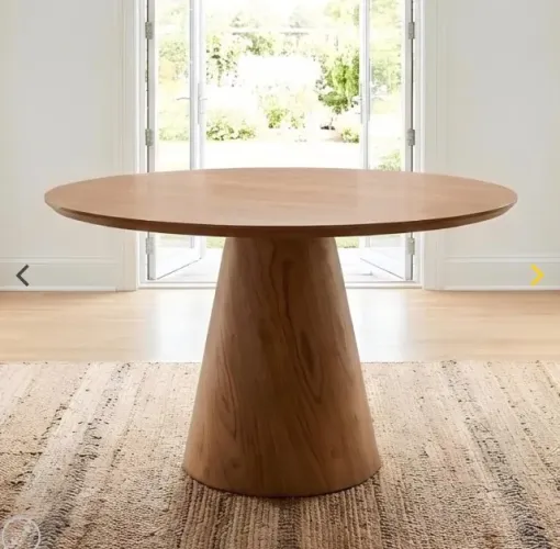 Mesa de Jantar Malva Prime Redonda 130 cm - Madeira Mel