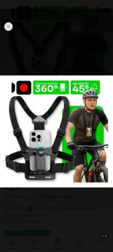 Suporte de peito para celular
