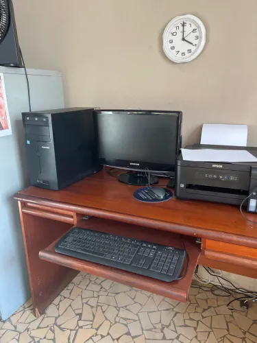 Mesa de madeira Escritório com 2 2