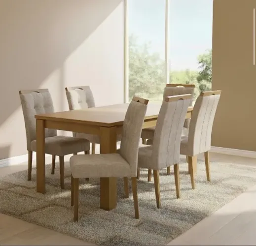 Conjunto de Jantar Bravena 6 Lugares