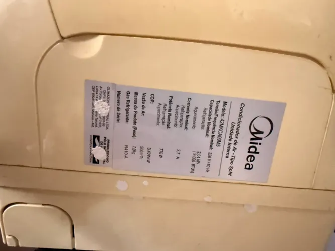 Ar-condicionado midea 9mil btus inverter